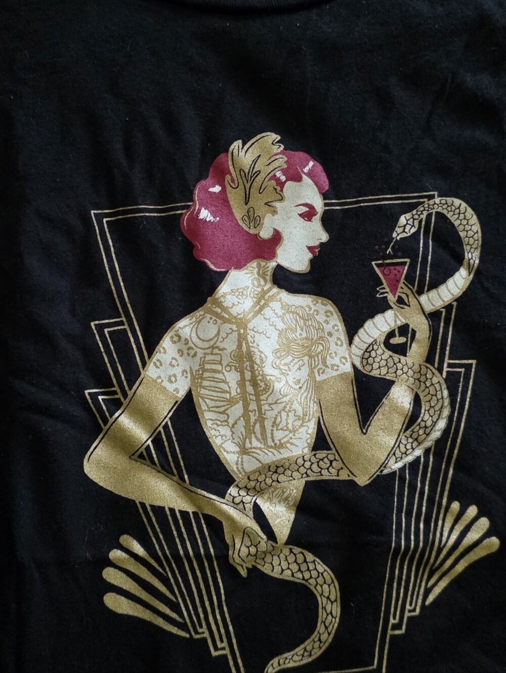 Cherry Art Deco Femme Tee by Mischief Made Me 2023